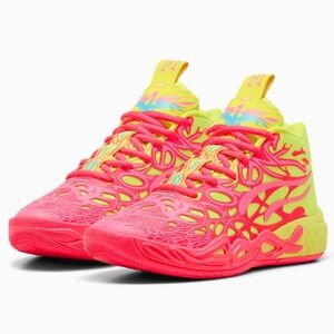 Puma Neon Pink and Yellow Sneakers